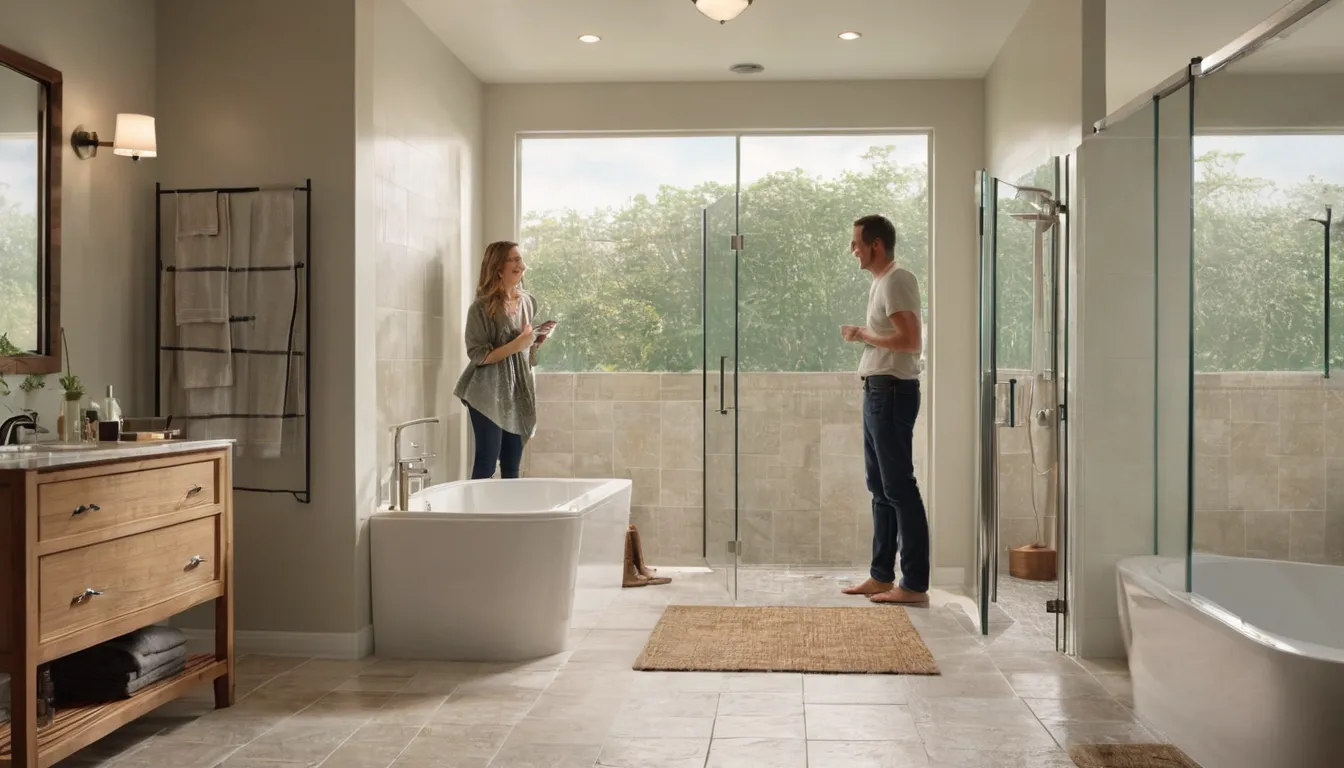 A bright, modern bathroom with a walk-in shower in a Wixom home